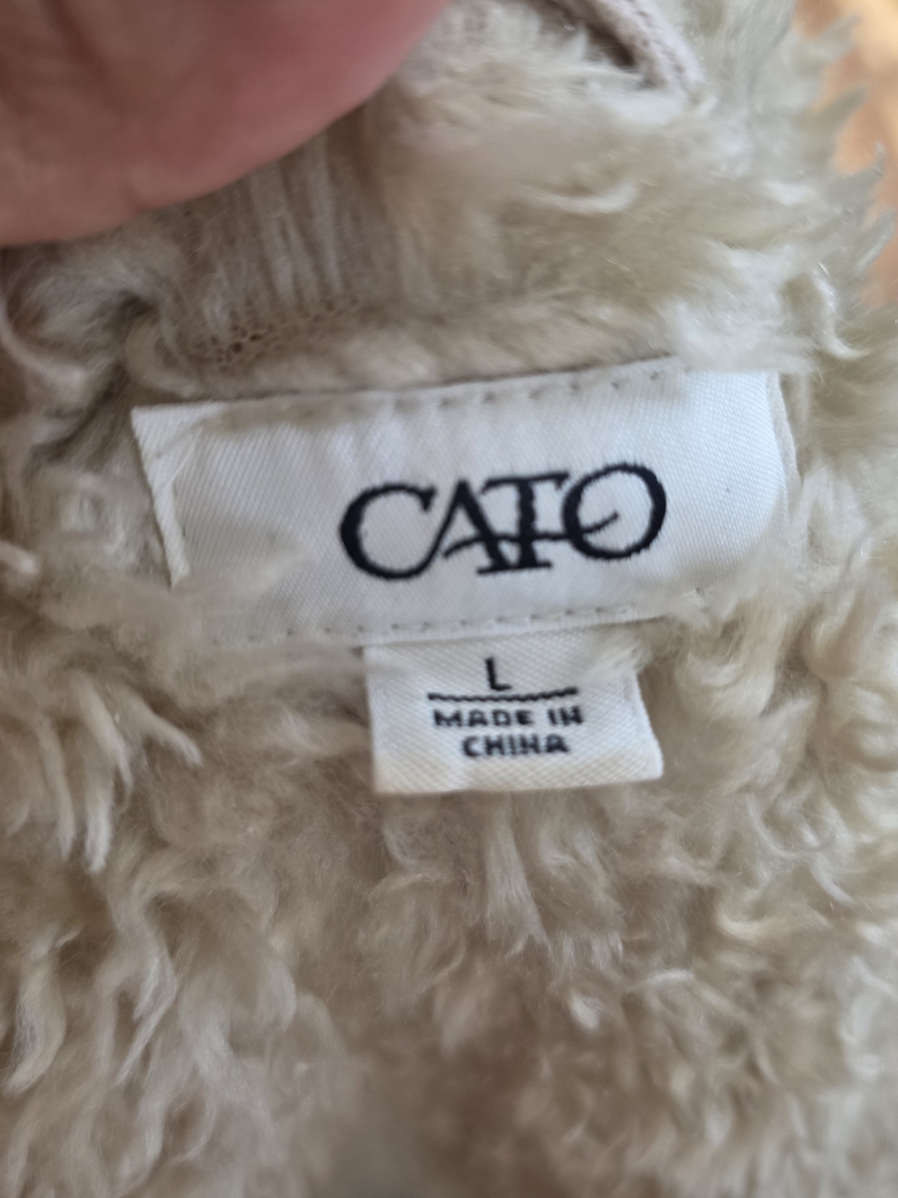 Cato Cream Faux Shearling Trim Jacket - Picture 6 of 6